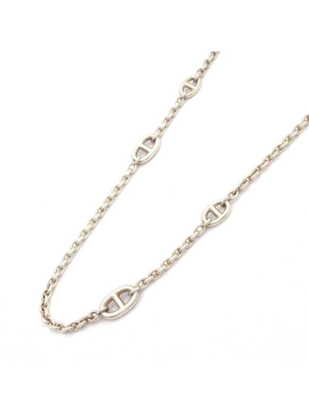 Hermes Necklace Farandole 160 Chaine D'ancre Silver Long